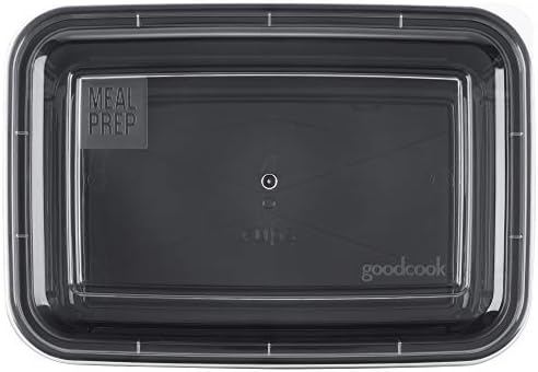 GoodCook Meal Prep Containers, Single Compartment 10-Pack, BPA-Free Reusable Food Storage, Black, Microwave & Freezer Safe, Stackable Meal Prep Containers for Lunches and Snacks - Image 5