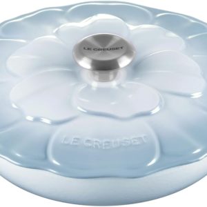 Le Creuset Signature Enameled Cast Iron Petal Braiser, 2.25qt., Coastal Blue