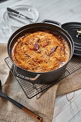 STAUB Cast Iron Dutch Oven 7-qt Round Cocotte, Serves 7- 8, Made in France, Black Matte - Image 3
