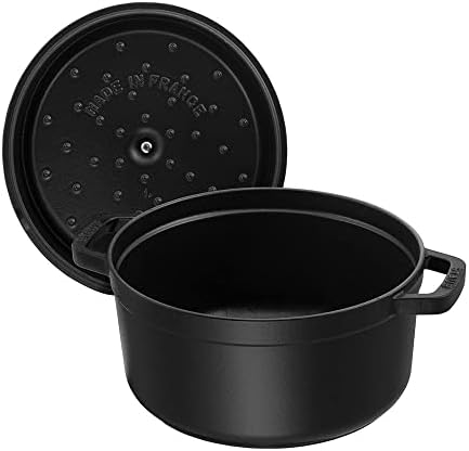 STAUB Cast Iron Dutch Oven 7-qt Round Cocotte, Serves 7- 8, Made in France, Black Matte - Image 5