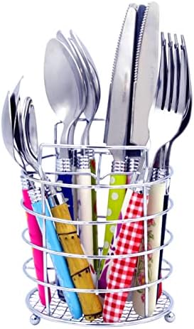 The Original Brink House Eclectic Collection Mix & Match Stainless Steel Cutlery Set with Multicolored Handles / 16 pieces with Metal Stand/Lifestyle utensils for home, apartment, dorm, outdoor - Image 3